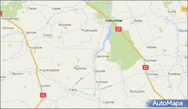 mapa Czerminek, Czerminek na mapie Targeo