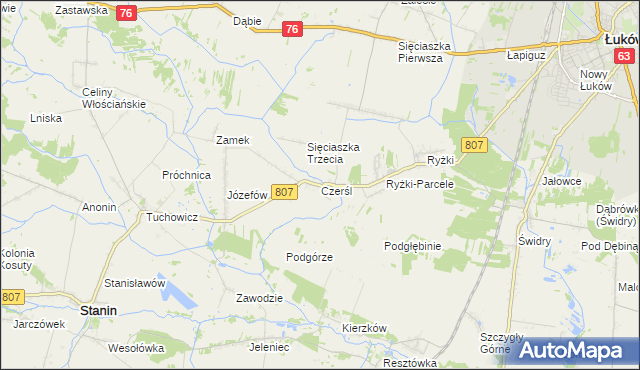 mapa Czerśl, Czerśl na mapie Targeo