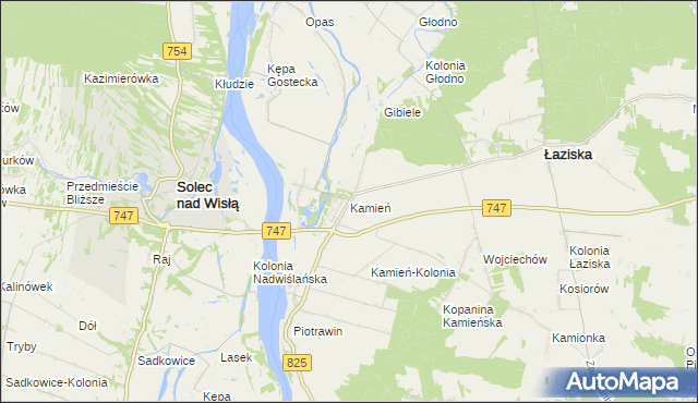 mapa Kamień gmina Łaziska, Kamień gmina Łaziska na mapie Targeo
