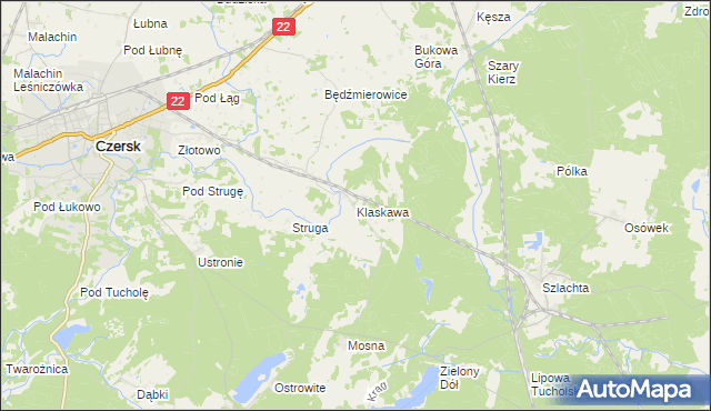 mapa Klaskawa, Klaskawa na mapie Targeo