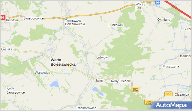 mapa Lubków, Lubków na mapie Targeo