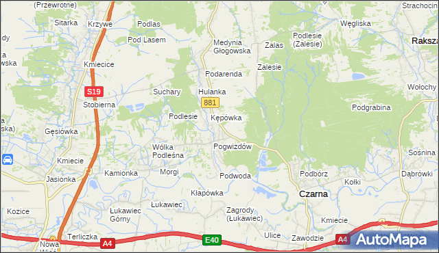 mapa Medynia Łańcucka, Medynia Łańcucka na mapie Targeo