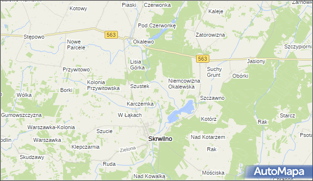 mapa Niemcowizna Szustkowska, Niemcowizna Szustkowska na mapie Targeo