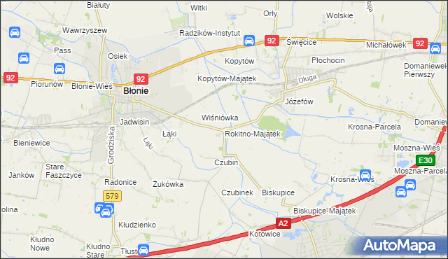 mapa Rokitno-Majątek, Rokitno-Majątek na mapie Targeo