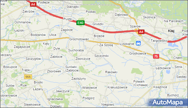 mapa Szczytniki gmina Gdów, Szczytniki gmina Gdów na mapie Targeo