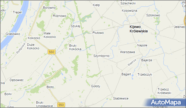mapa Szymborno, Szymborno na mapie Targeo