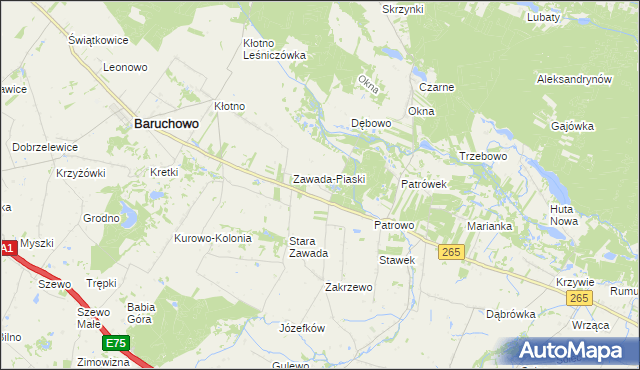 mapa Załuszkowo, Załuszkowo na mapie Targeo