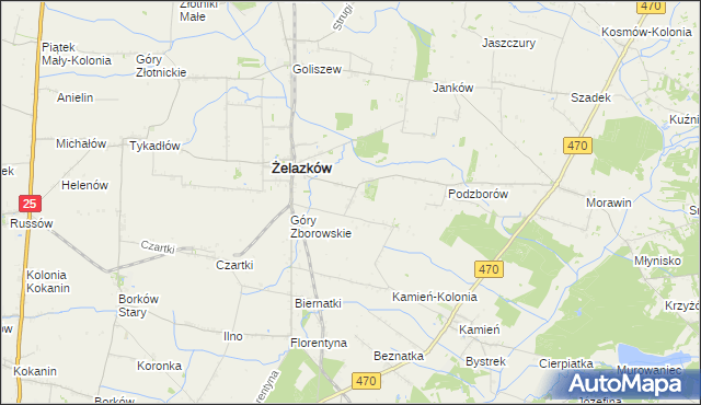 mapa Zborów gmina Żelazków, Zborów gmina Żelazków na mapie Targeo