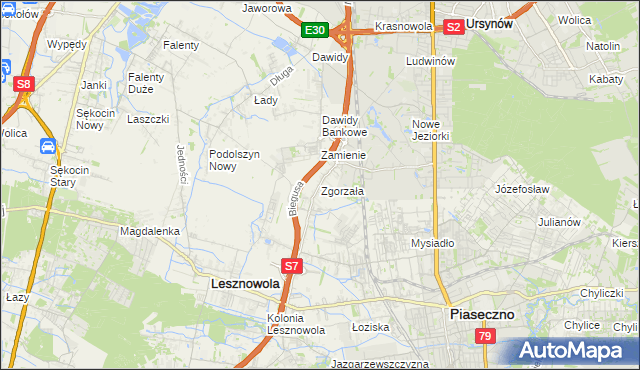 mapa Zgorzała, Zgorzała na mapie Targeo