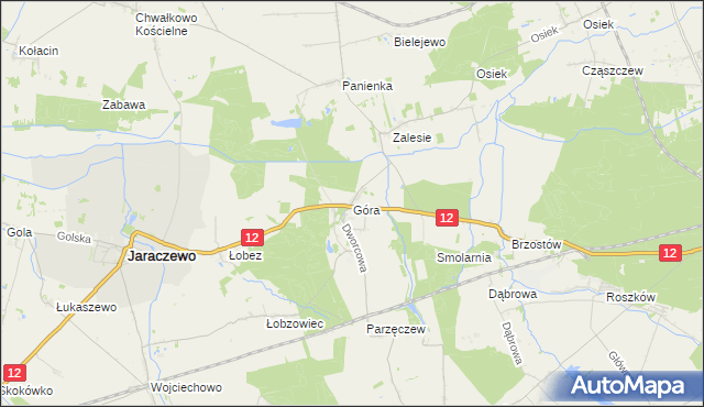 mapa Góra gmina Jaraczewo, Góra gmina Jaraczewo na mapie Targeo