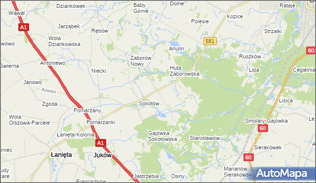 mapa Zaborów Stary, Zaborów Stary na mapie Targeo