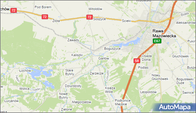 mapa Garłów, Garłów na mapie Targeo