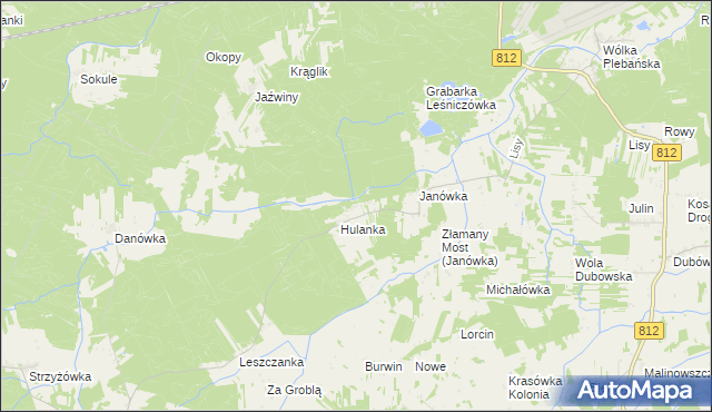mapa Młyniec gmina Biała Podlaska, Młyniec gmina Biała Podlaska na mapie Targeo