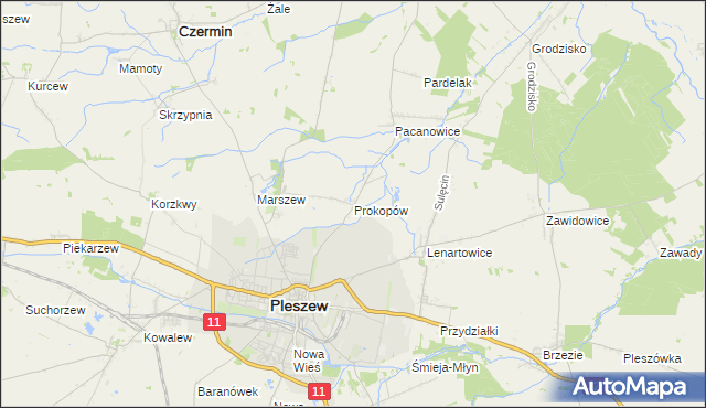 mapa Prokopów, Prokopów na mapie Targeo