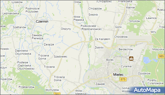 mapa Rzędzianowice, Rzędzianowice na mapie Targeo