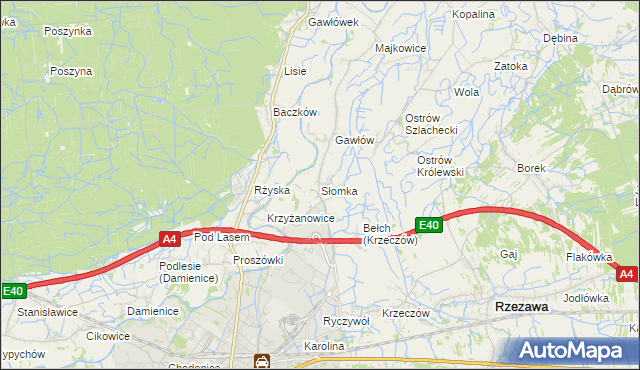 mapa Słomka, Słomka na mapie Targeo