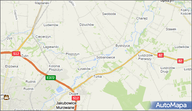 mapa Sobianowice, Sobianowice na mapie Targeo