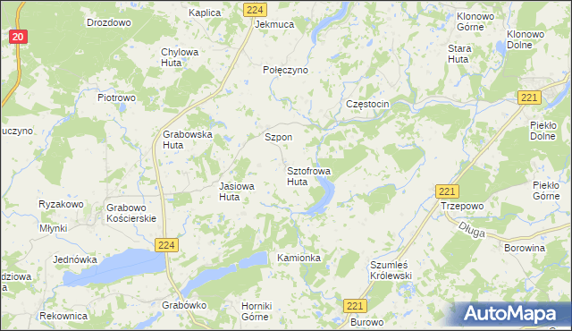 mapa Sztofrowa Huta, Sztofrowa Huta na mapie Targeo