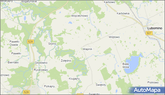 mapa Wapnik, Wapnik na mapie Targeo