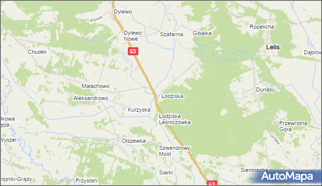 mapa Łodziska, Łodziska na mapie Targeo