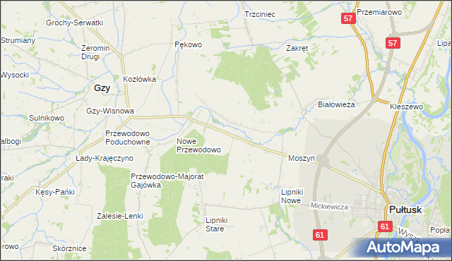 mapa Gromin, Gromin na mapie Targeo