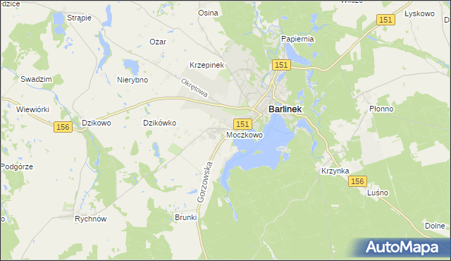 mapa Moczkowo, Moczkowo na mapie Targeo