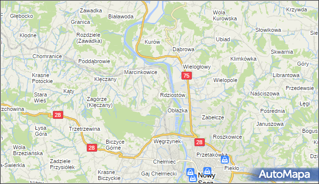 mapa Rdziostów, Rdziostów na mapie Targeo