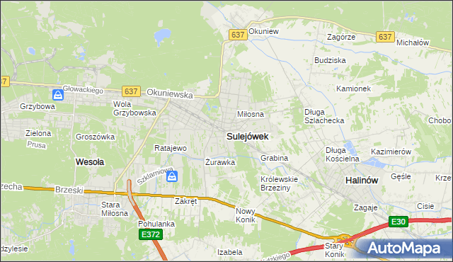 mapa Sulejówek, Sulejówek na mapie Targeo