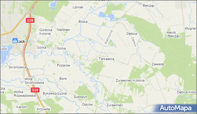 mapa Tarkawica, Tarkawica na mapie Targeo