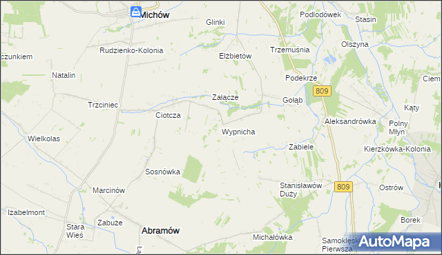 mapa Wypnicha, Wypnicha na mapie Targeo
