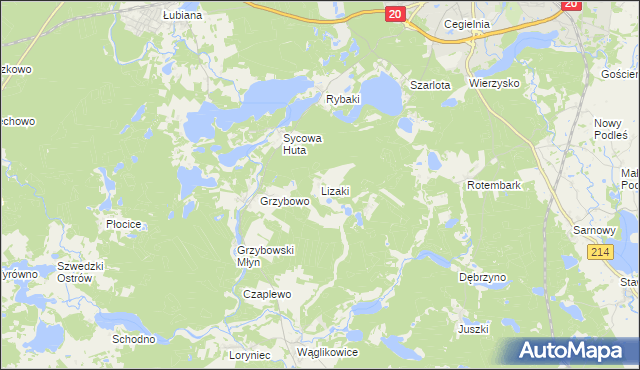 mapa Lizaki, Lizaki na mapie Targeo