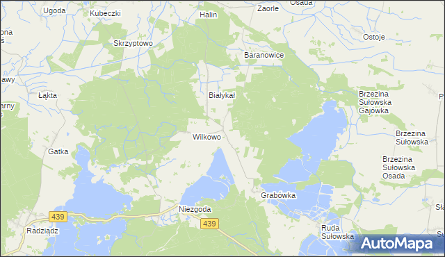 mapa Olsza gmina Milicz, Olsza gmina Milicz na mapie Targeo