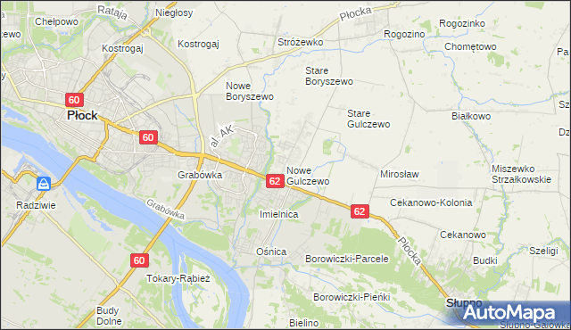 mapa Nowe Gulczewo, Nowe Gulczewo na mapie Targeo