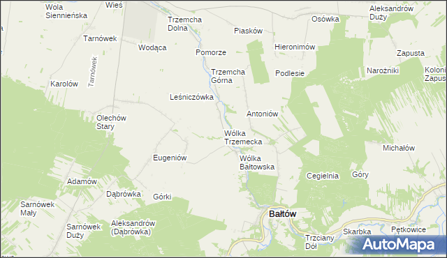 mapa Wólka Trzemecka, Wólka Trzemecka na mapie Targeo