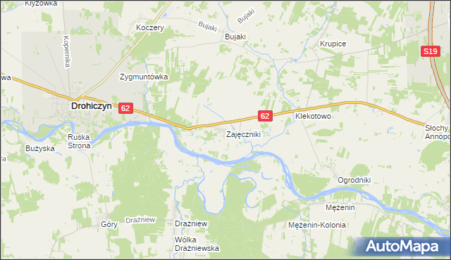 mapa Zajęczniki, Zajęczniki na mapie Targeo