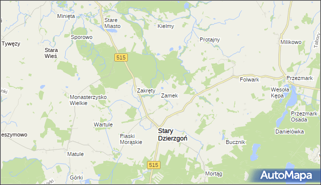 mapa Zamek gmina Stary Dzierzgoń, Zamek gmina Stary Dzierzgoń na mapie Targeo