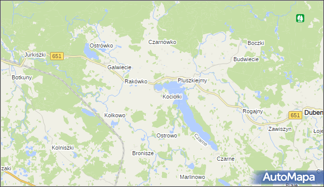 mapa Kociołki gmina Dubeninki, Kociołki gmina Dubeninki na mapie Targeo