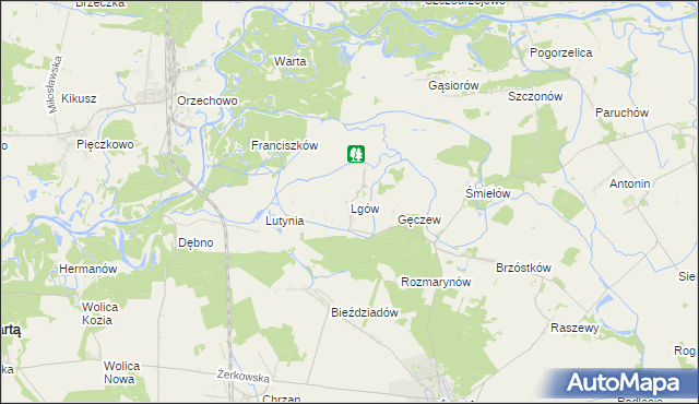 mapa Lgów, Lgów na mapie Targeo