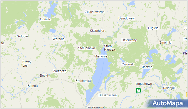 mapa Mierkinie, Mierkinie na mapie Targeo