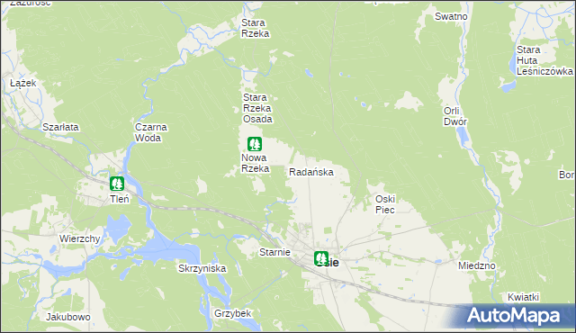 mapa Radańska, Radańska na mapie Targeo