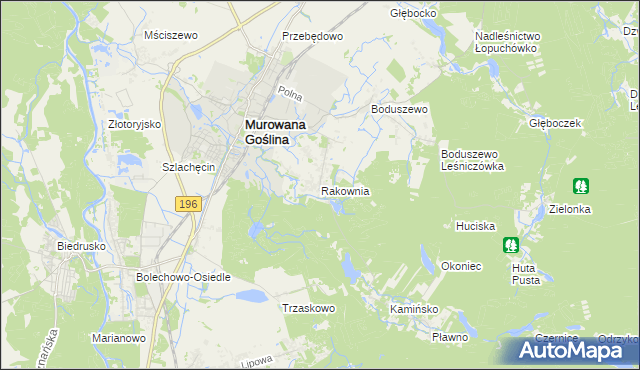 mapa Rakownia, Rakownia na mapie Targeo