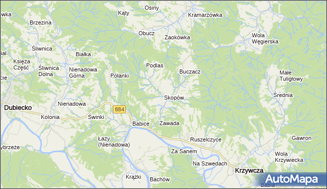 mapa Skopów, Skopów na mapie Targeo