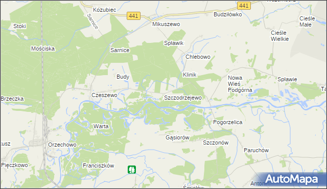 mapa Szczodrzejewo, Szczodrzejewo na mapie Targeo