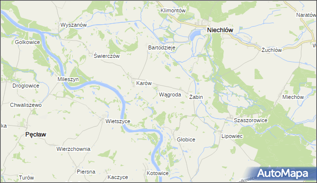 mapa Wągroda, Wągroda na mapie Targeo