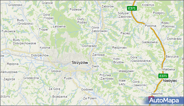 mapa Żarnowa, Żarnowa na mapie Targeo