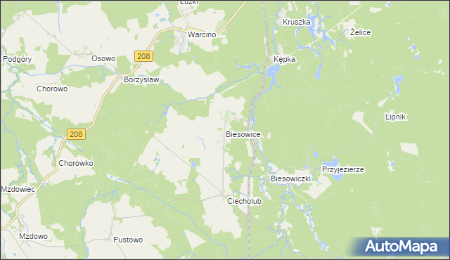 mapa Biesowice, Biesowice na mapie Targeo