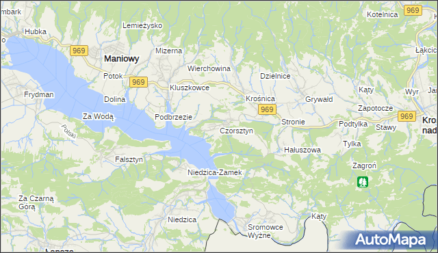 mapa Czorsztyn, Czorsztyn na mapie Targeo