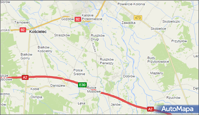 mapa Ruszków Pierwszy, Ruszków Pierwszy na mapie Targeo