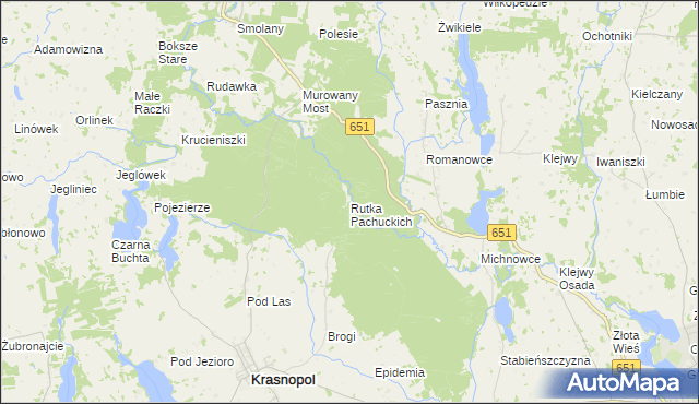 mapa Rutka Pachuckich, Rutka Pachuckich na mapie Targeo