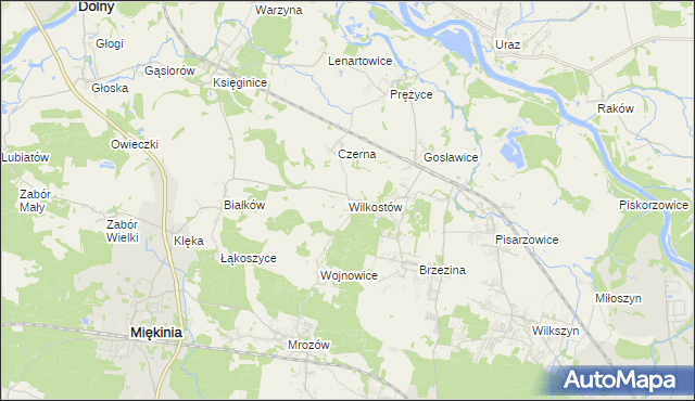 mapa Wilkostów, Wilkostów na mapie Targeo